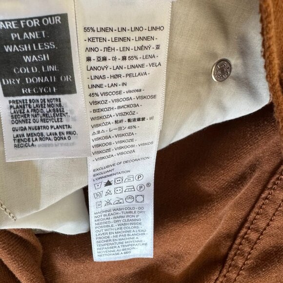 Levi's Premium High Rise Baggy Linen Blend Lightweight Women's Shorts | Size 29 - Picture 10 of 11